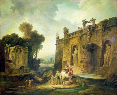 The Watering Place by Hubert Robert
